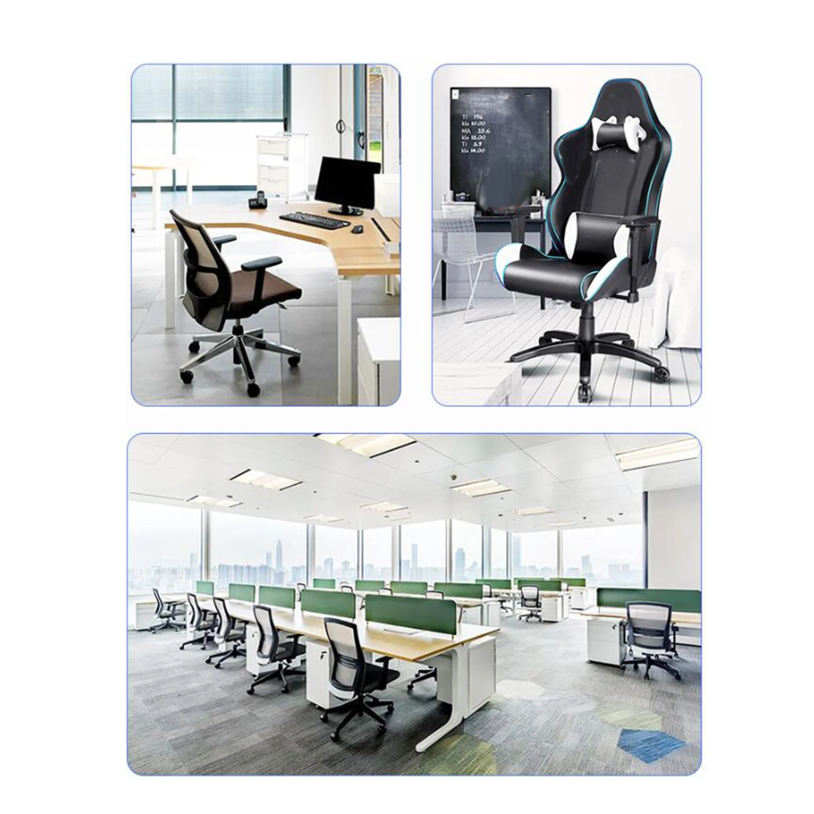 1 Chair Armrest Arm Pair Arm Pads Caps Replacement for Office Home Computers Chair Office Armrest Surface Furniture Parts