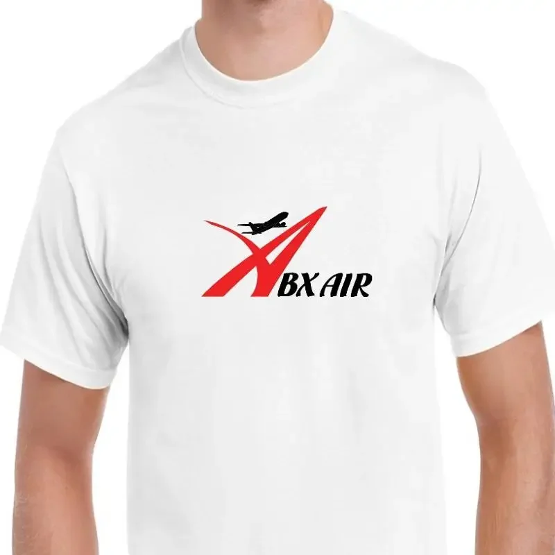 ABX Air Red Black Retro Logo American US Airline Geek White  T shirt