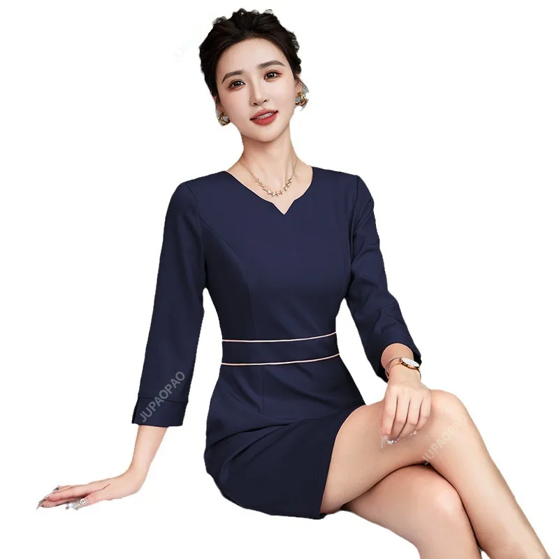 Beauty salon uniform, beautician skin management, foot therapy technician work uniform, Korean version high-end temperament set