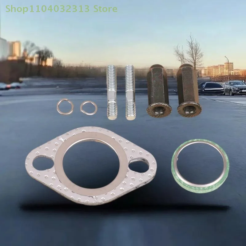 10Pcs Exhaust Bolt Gasket Metal Stud Nut Kit for GY6 50-150cc Scooters ATVs Go Karts Moped Quad Motorcycle Repair Parts