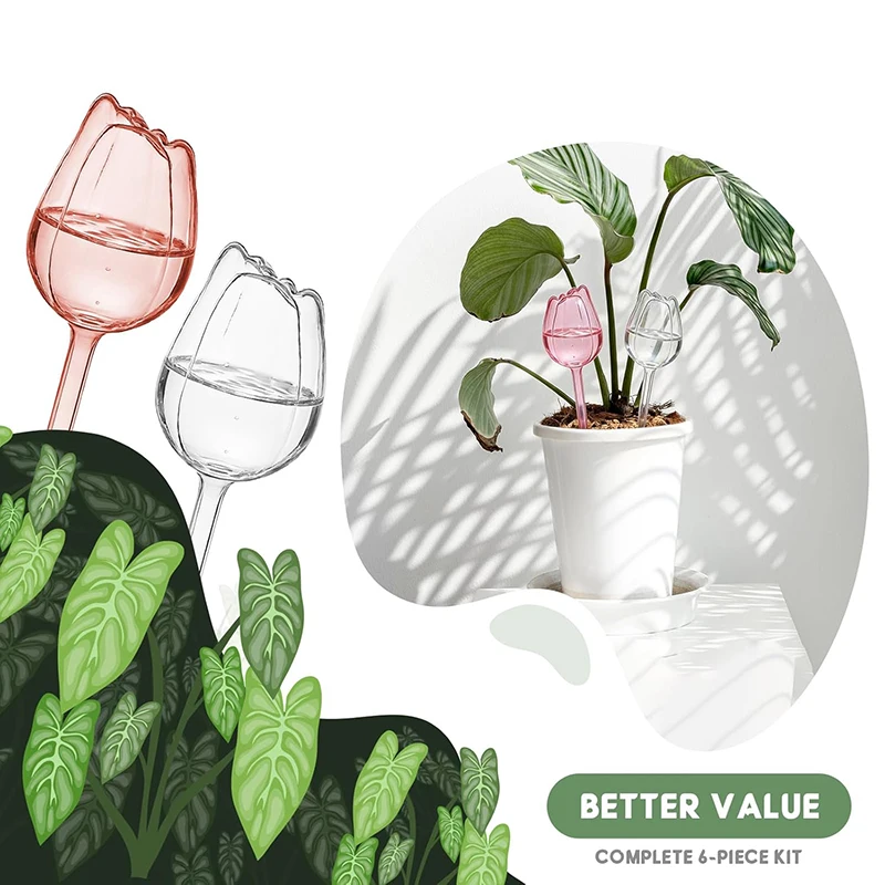 2/4Pcs Plant Watering Globes Self-Watering Devices for Plants Plastic Automatic Watering Ball Set for Indoor Outdoor Plants