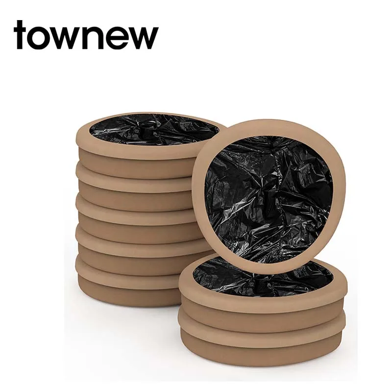 TOWNEW T Air One Official Refill Rings for Smart Bathroom Trash Can, Strong Trash Bags for Electric Automatic Trash Can