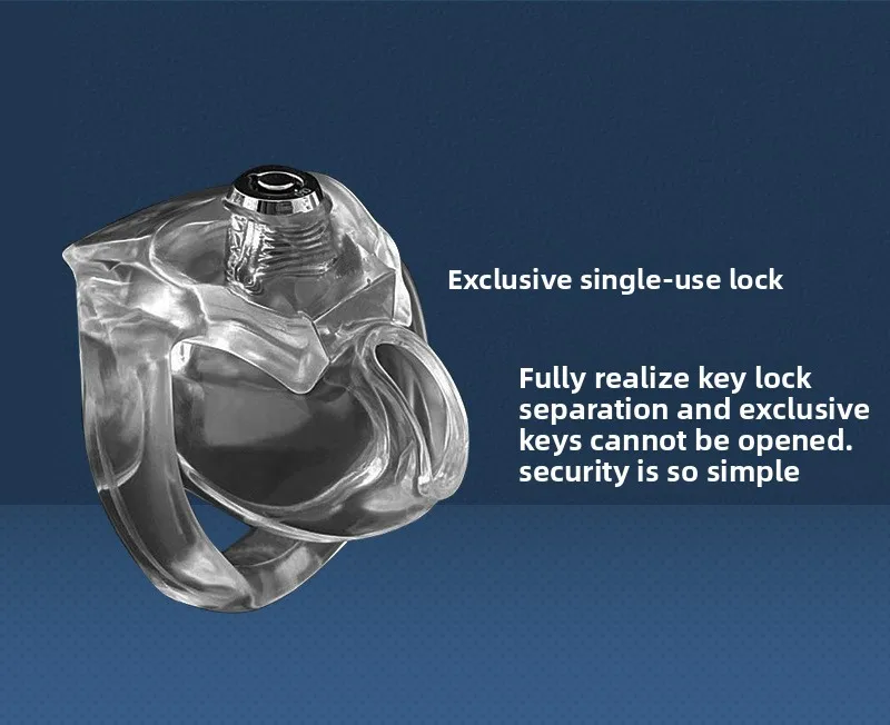 HT-V5 Chastity Lock Male Resin Chastity Separation Lock Adult Products Solitary Lock view 6