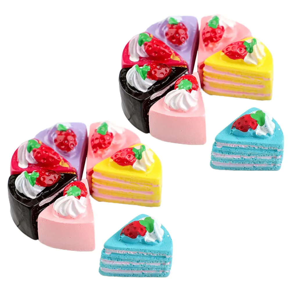 12 Stuks Miniatuur Taart Selectie Decoratieve Pretend Food Mini Dessert Set Mini Keuken Scène Ornament Miniatuur Dessert Cake