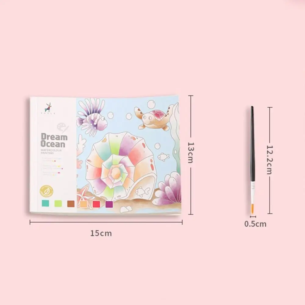 DIY Toys Coloring Toys Gouache Art Set Coloring Books With Paint and Brush Blank Doodle Book Set Watercolor Paper Drawing Book