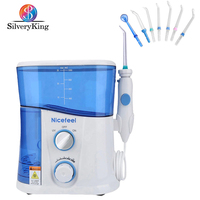 Oral Irrigator with Ultraviolet Disinfection Water Flosser Jet 1000ml Water Tank 7 Nozzle Teeth Whitening Cleaning for Oral Care