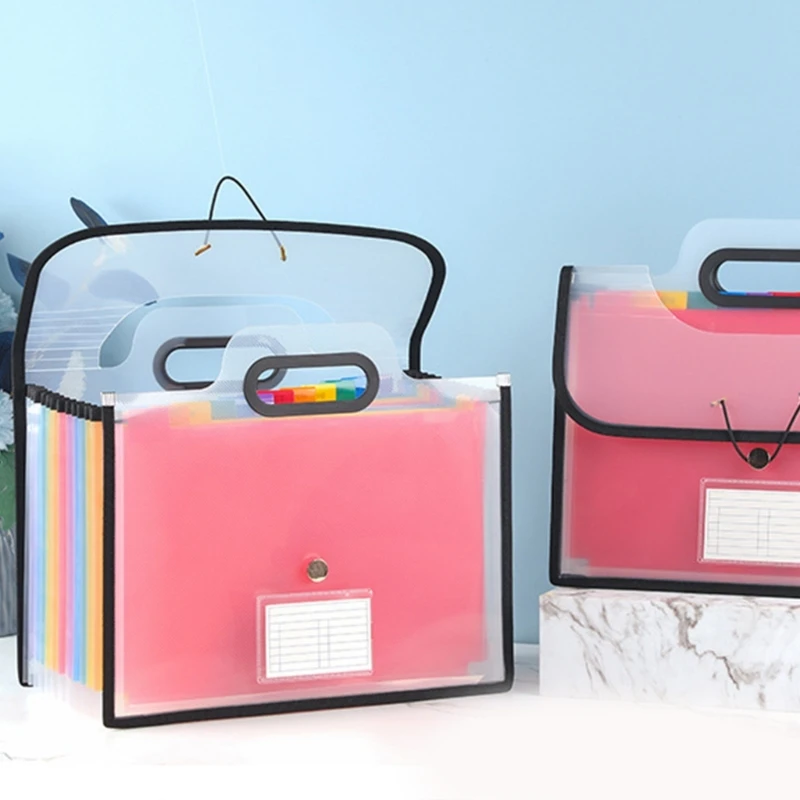13 Pocket Expanding Folder Expandable File Folder With Handle Document Organiser Folder Desk File Filing Box Dropshipping