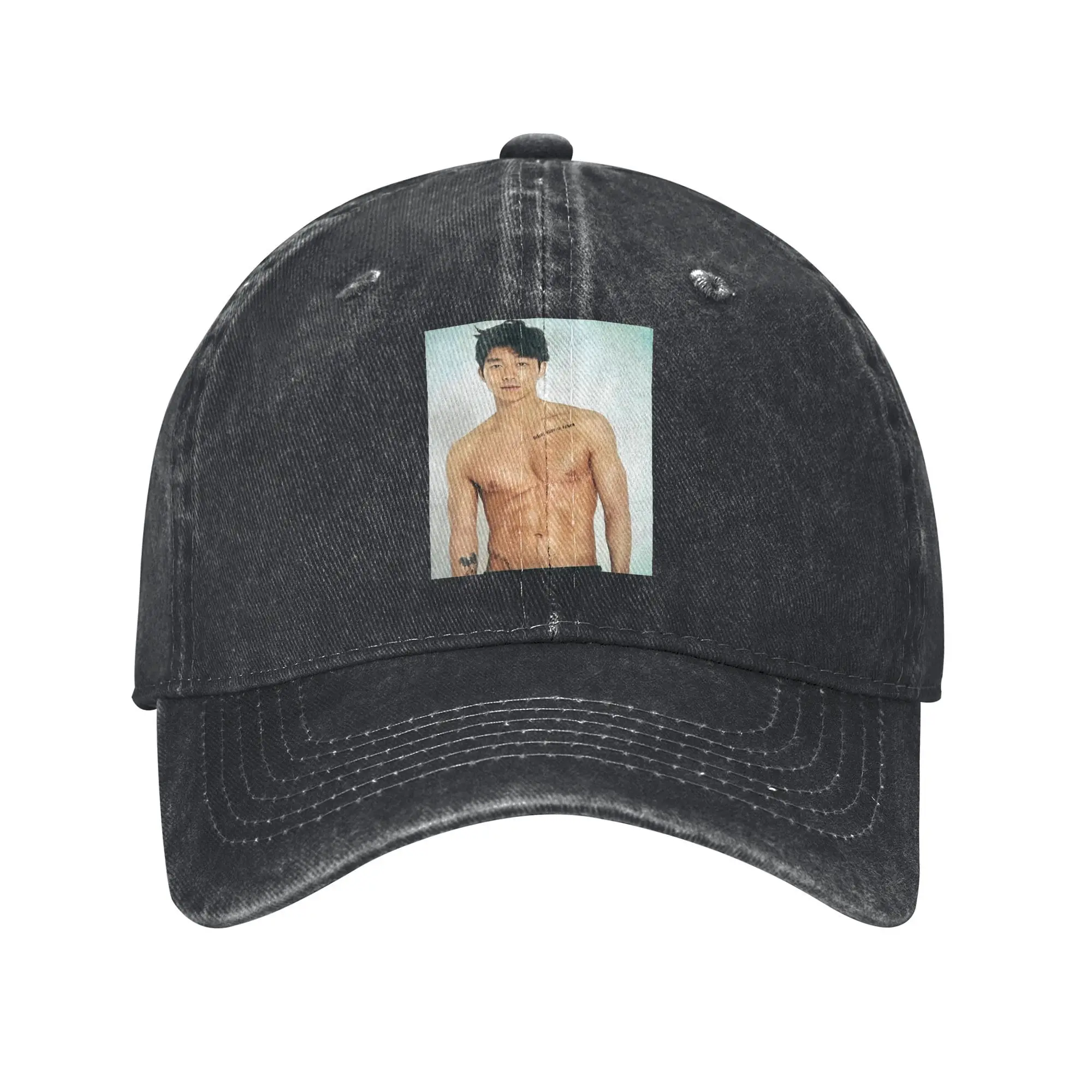 Gong Yoo Sun Baseball Cap  Fashion Unisex-Teens Washed Hip Hop Hats Adjustable Print Outdoor Sports Baseball Caps Gift