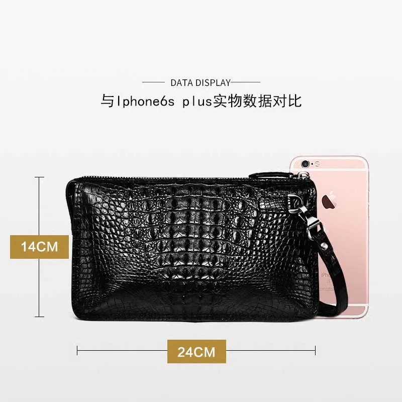 kadilaier New  Thailand  crocodile  Fish skin men clutch bag  Handbag  Import  male bag Large capacity  male crocodile bag