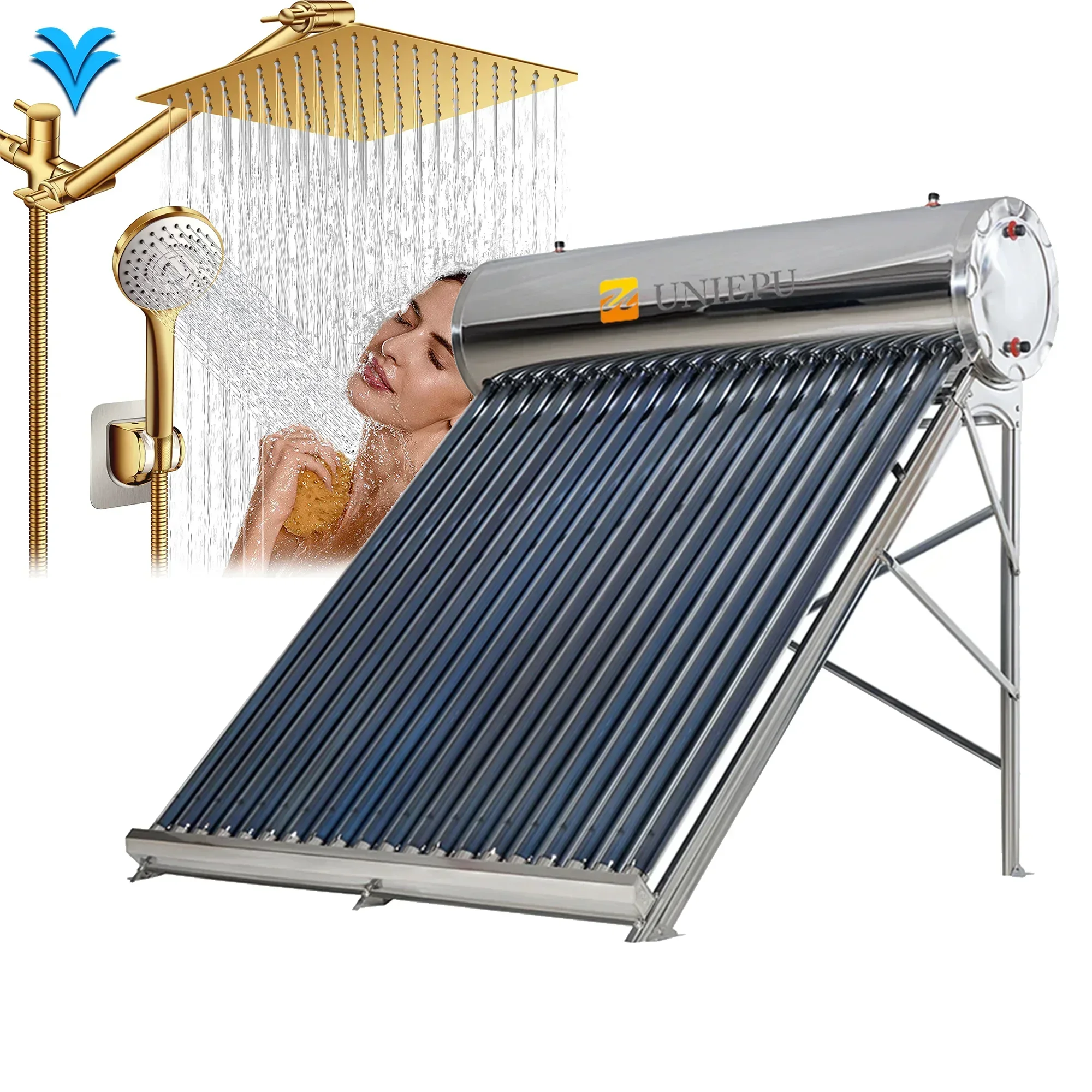 100l 200l 300l Non-Pressurized Rooftree Universal No Pressure Solar Water Heater For Home or Commercial