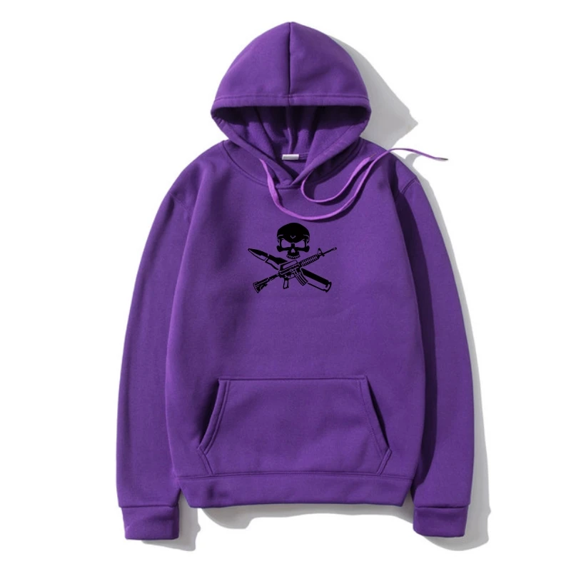 

Hoody 2022 Male Bes Selling Skull Skeleton Bones Gun Bulle Death B&W Danger Funny Joke Men Outerwear Hoody Summer Hoody