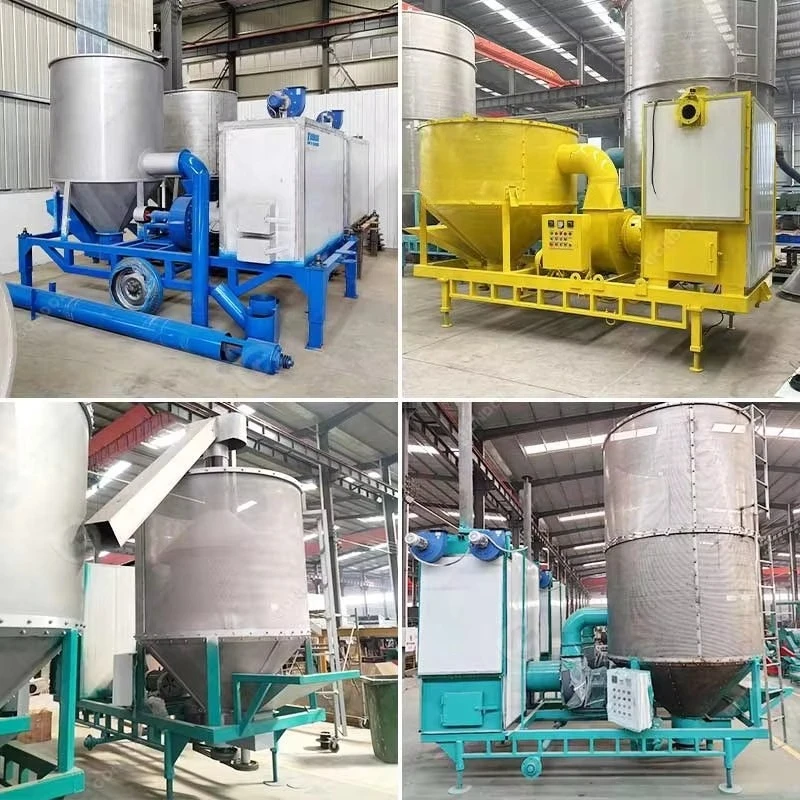 Rice Dryer Machine Small Tower 25Ton Mobile Recirculating Dryer Diesel Burner Biomass Powered for Paddy Maize Grain