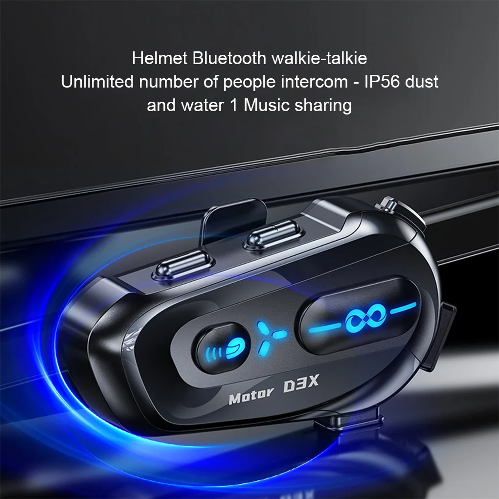 

D3X мотоциклетный шлем Bluetooth домофон IP56 водонепроницаемый аккумулятор высокой емкости 1000 мАч автоматический ответ для звонков приcoming