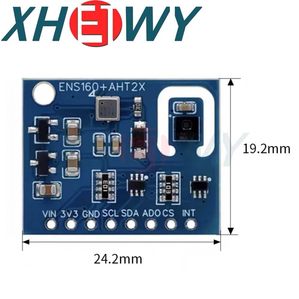 Qualidade do Ar e Sensor de Temperatura e Umidade, ENS160, AHT21, Dióxido de Carbono, CO2, ECO2, TVOC