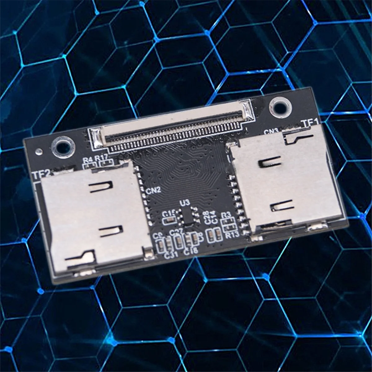 Tarjeta adaptadora AT77 TF Tarjeta dual TF a tarjeta de conexión antiinterferencias CE adecuada para computadoras y consolas de juegos