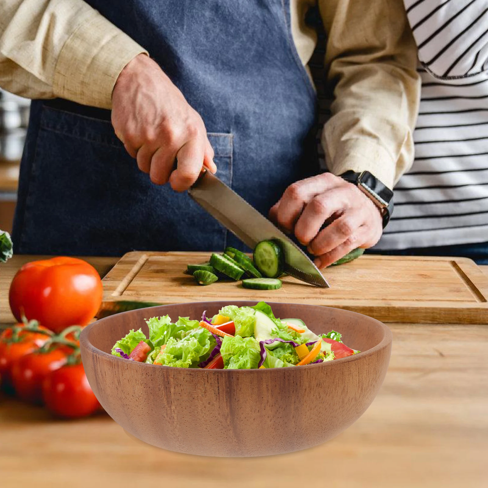 

4.7 Inch Creative Condiments Dish Round Shaped Food Serving Plate Wooden Sauce Dish Salad Dish For Home And Hotel Kitchen Use