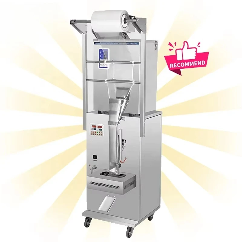 BF-200 Back Seal Candy Coffee Peanut Matcha Herb Snacks Powder Plastic Film Bag Weighing Qualitative Filling Packaging Machine