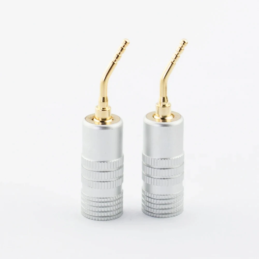 HIFI Gold Plated High Quality Welding Free Banana Plugs 4mm for Speaker Adapter Audio Jack Plug Wire Cable Connectors