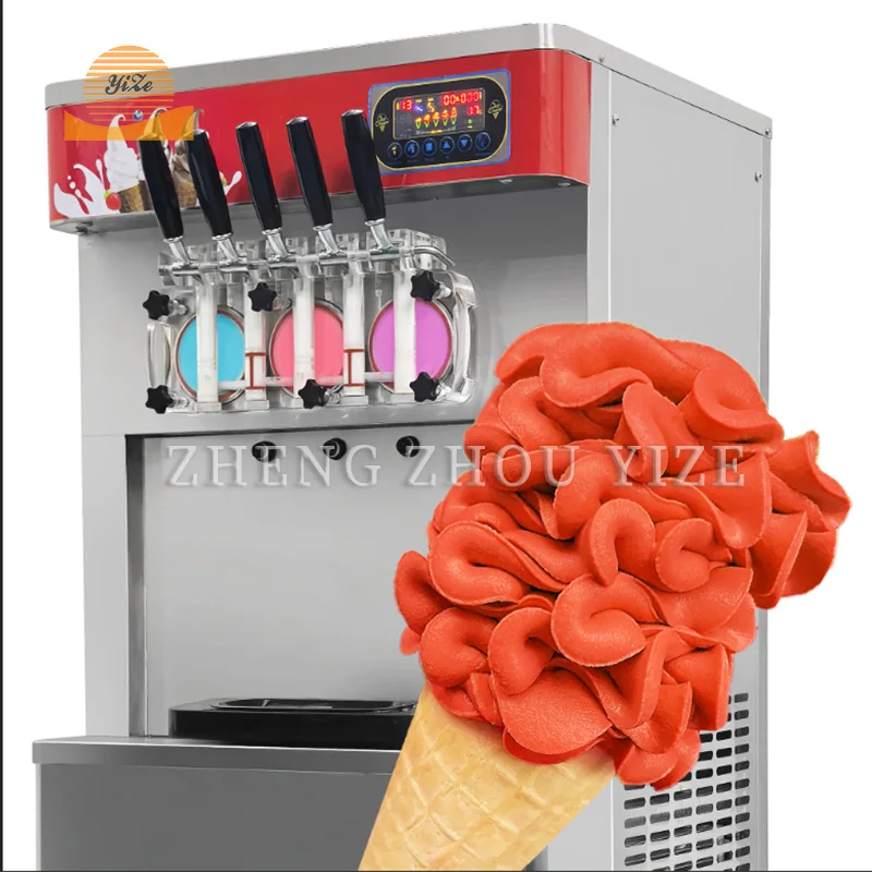Bangladesh Automatic 5/7 Flavor Commercial Ice Cream Maker Vending Machine Soft Ice Cream Filling Machine for Sale