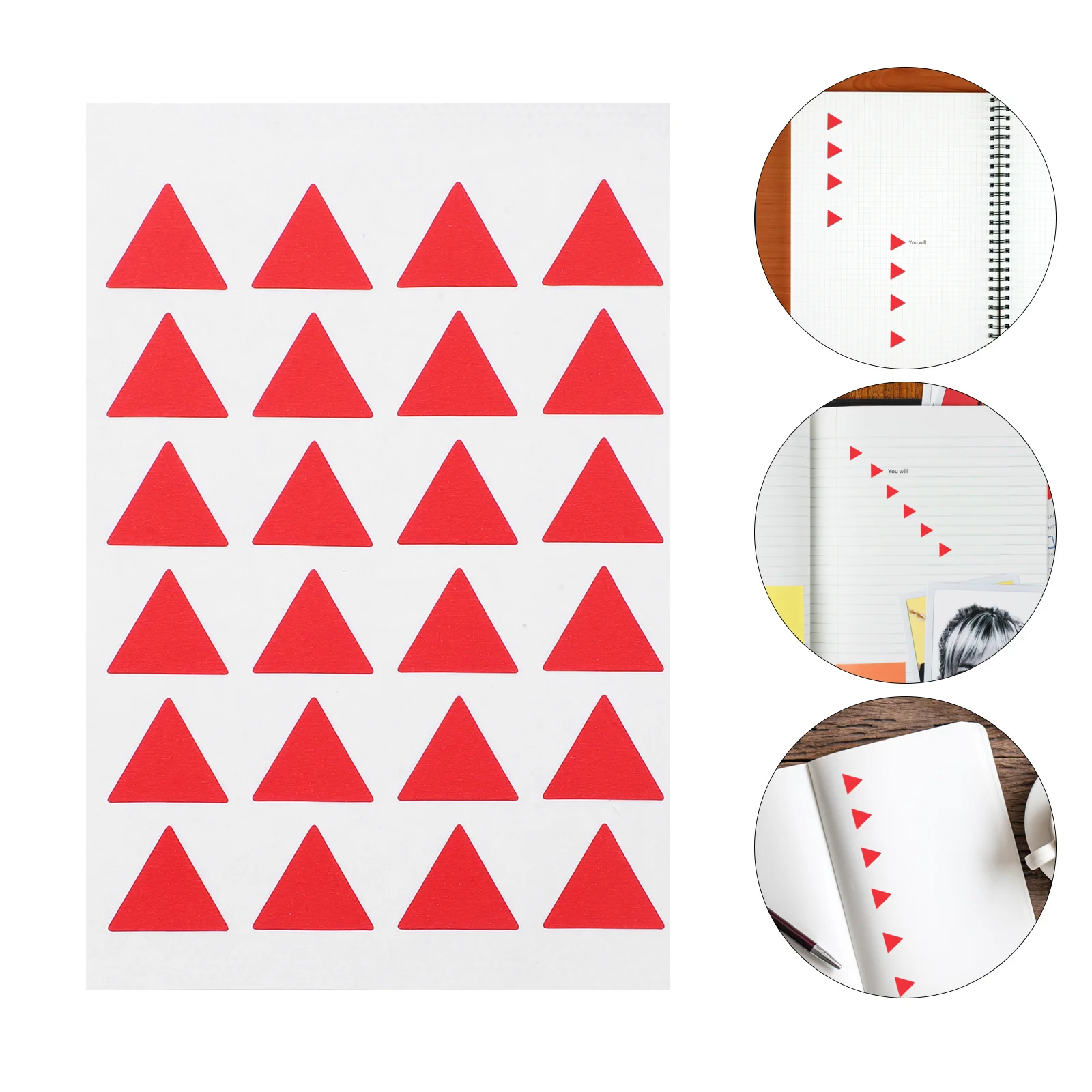 

288Pcs Red Flag Stickers Self-Adhesive Triangle Label Stickers DIY Classification Decals for Files Books Notes Organization