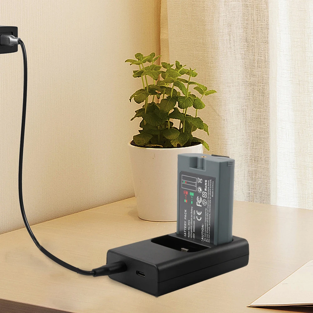 شاحن بطارية ثنائي المنفذ، محطة شحن مزدوجة المنفذ، محطة شاحن بطارية حلقية لبطارية كام الأضواء #5