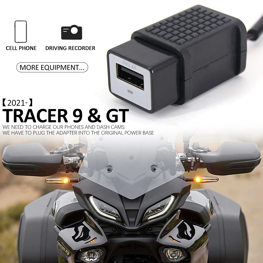 NEW TRACER 9 USB Port Waterproof Tracer 7 USB Charger Adapter Power Supply Socket For Yamaha Tracer 900 Tracer 9 GT 2021 2022