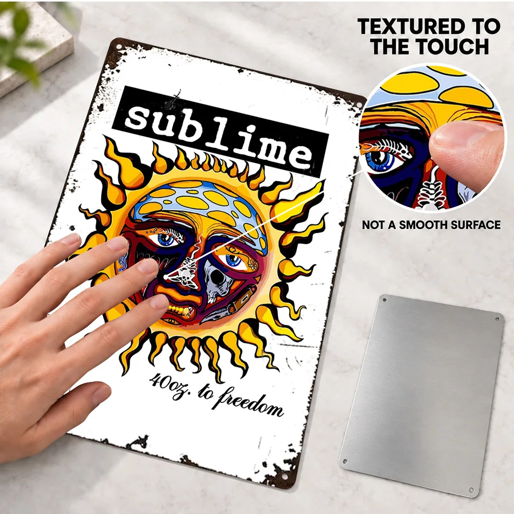 Sublime 40oz To Freedom Album Aluminum Poster Customized Metal Sign Contemporary Design Wall Art For Home Office Music Fan Gift