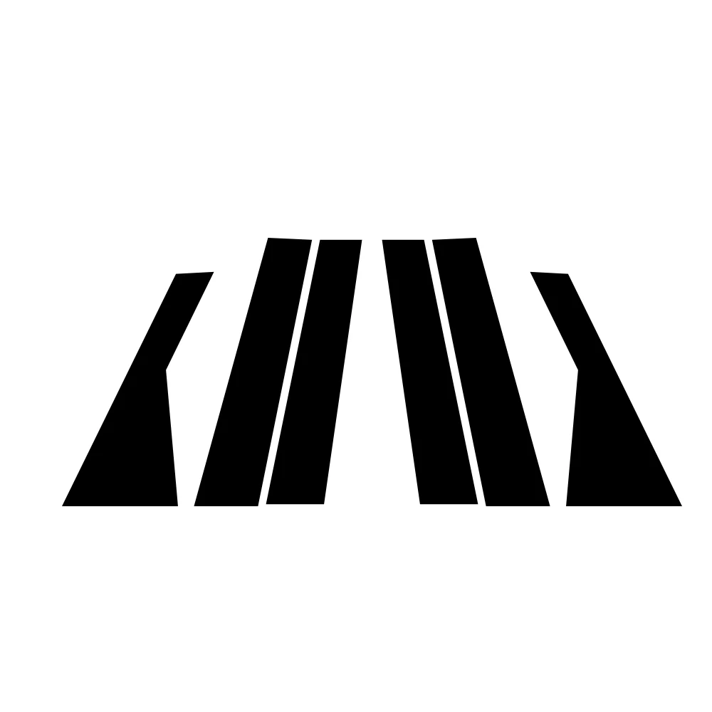 ملصق B C للنوافذ من ألياف الكربون ، ملصق Kia Sorento UM أسود لامع ، ملصق من ألياف الكربون