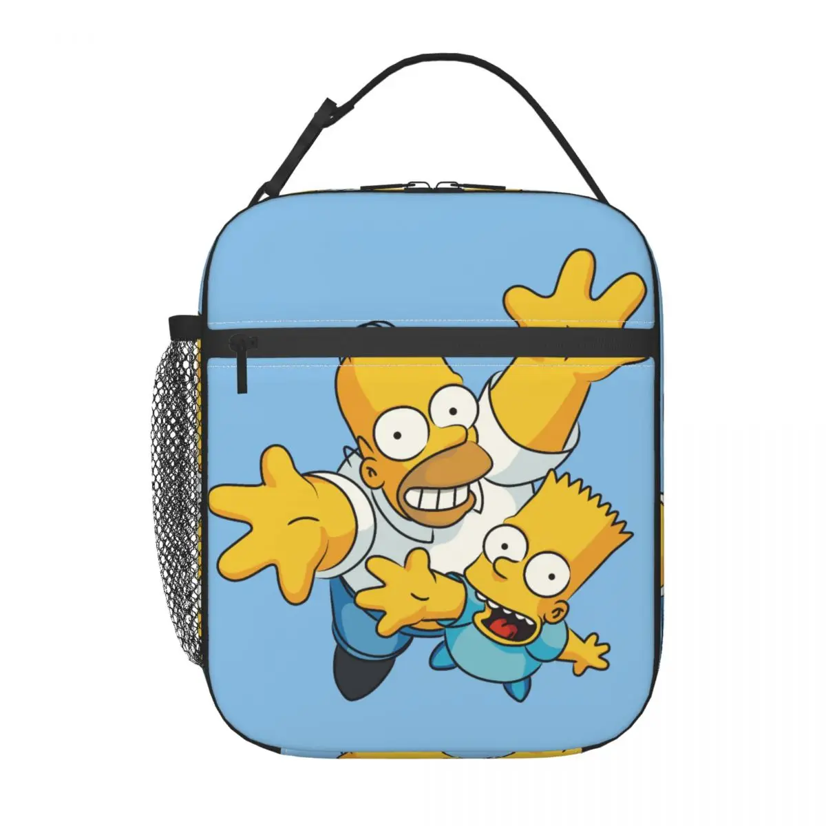 كارتون ذا سمبسنز معزول أكياس الغداء قدرة عالية حاوية الغداء حقيبة للحفاظ على البرودة حمل علب الاغذية المدرسة في الهواء الطلق الرجال النساء #3