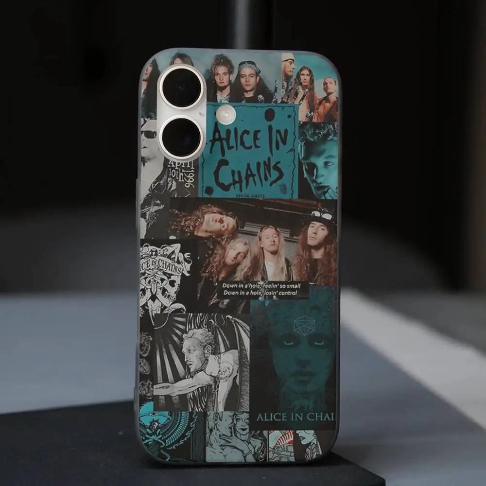 الفرقة أليس في سلاسل جراب هاتف آيفون 16 15 17 برو 11 12 13 14 برو ماكس زائد لينة تموج غطاء سيليكون قذيفة