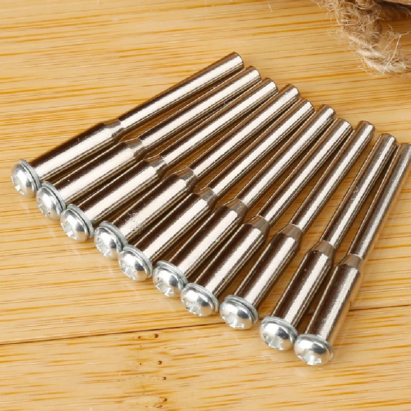 

10Pcs Steel 3mm(1/8") Shank Diamond Polishing Fixed Mandrel Arbor Cutting Cut Off Disc Wheel Saw Blade Holder Power Rotary Tool