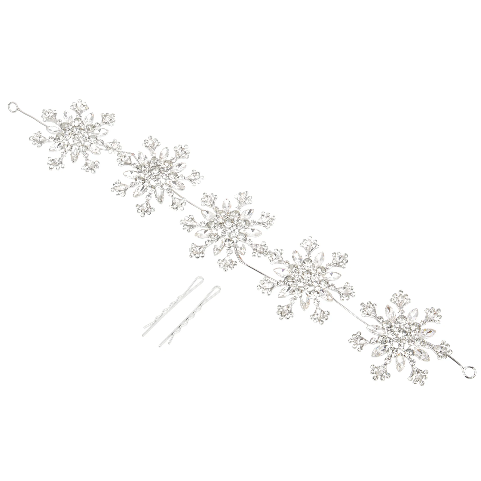 

Rhinestone Snowflake Headb Hair Accessories for Girls Bride Party Decorations Shiny Headdress Fashion Beautiful Delicate Bright
