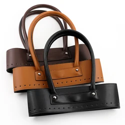 1Set DIY Crochet Bag PU Leather Shoulder Strap Handmade Handbag Woven Bag Bottoms Accessories for Knitting Bag Making