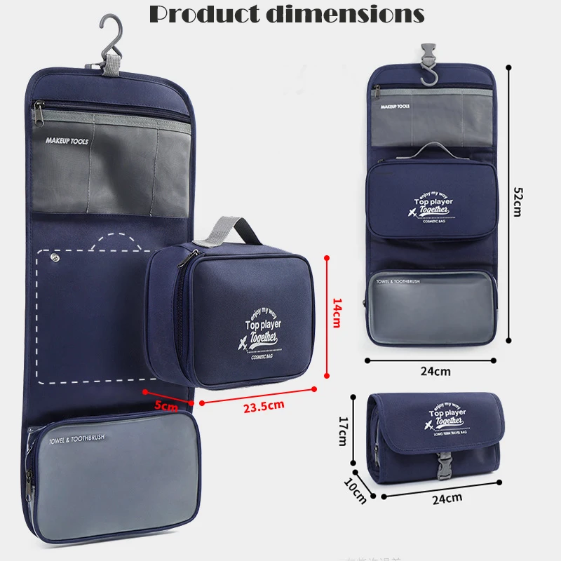 Geestock Travel Toiletry Bag Men's Business Trip Gods Dry Wet Separation Fitness Bath Bag Waterproof Makeup Storage Bag Wash Bag
