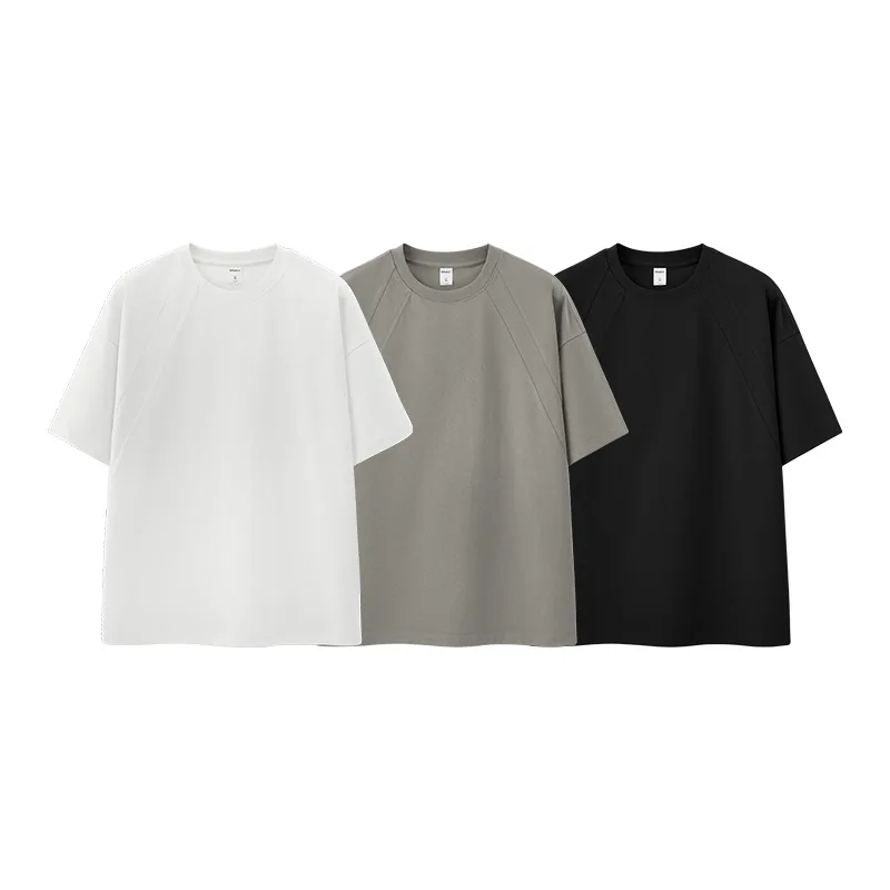 QICHE 2026 Spring Summer Short Sleeve Tee Men Heavyweight Deconstructed Splicing Casual Daily Top