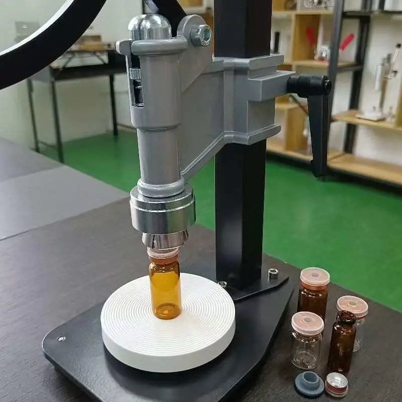 Hydraulic Automatic Crimping Machine for Food Sealing Perfume Sprayer Aluminum Cover Plastic Lid Penicillin Bottle Capper Paper