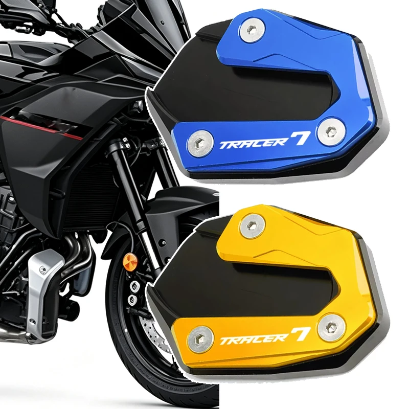 

Accessories Motorcycle Kickstand Foot Side Stand Enlarger Pad & Tire Valve Cap For YAMAHA TRACER 7 GT Tracer 700 GT TRACER7