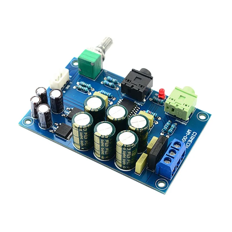 For TPA6120 Headphone Amplifier Board HIFI TPA6120A2 Audiophile Earphone Amplifier Board Zero Noise Bottom Kit Finished Board