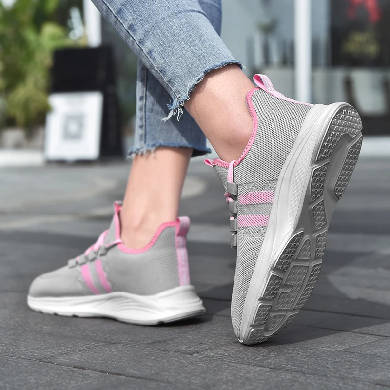 Mesh Women Running Shoes Breathable Knited Women's Casual Outdoor Fitness Walking Shoe Lightweight Lace-up Sports Footwears