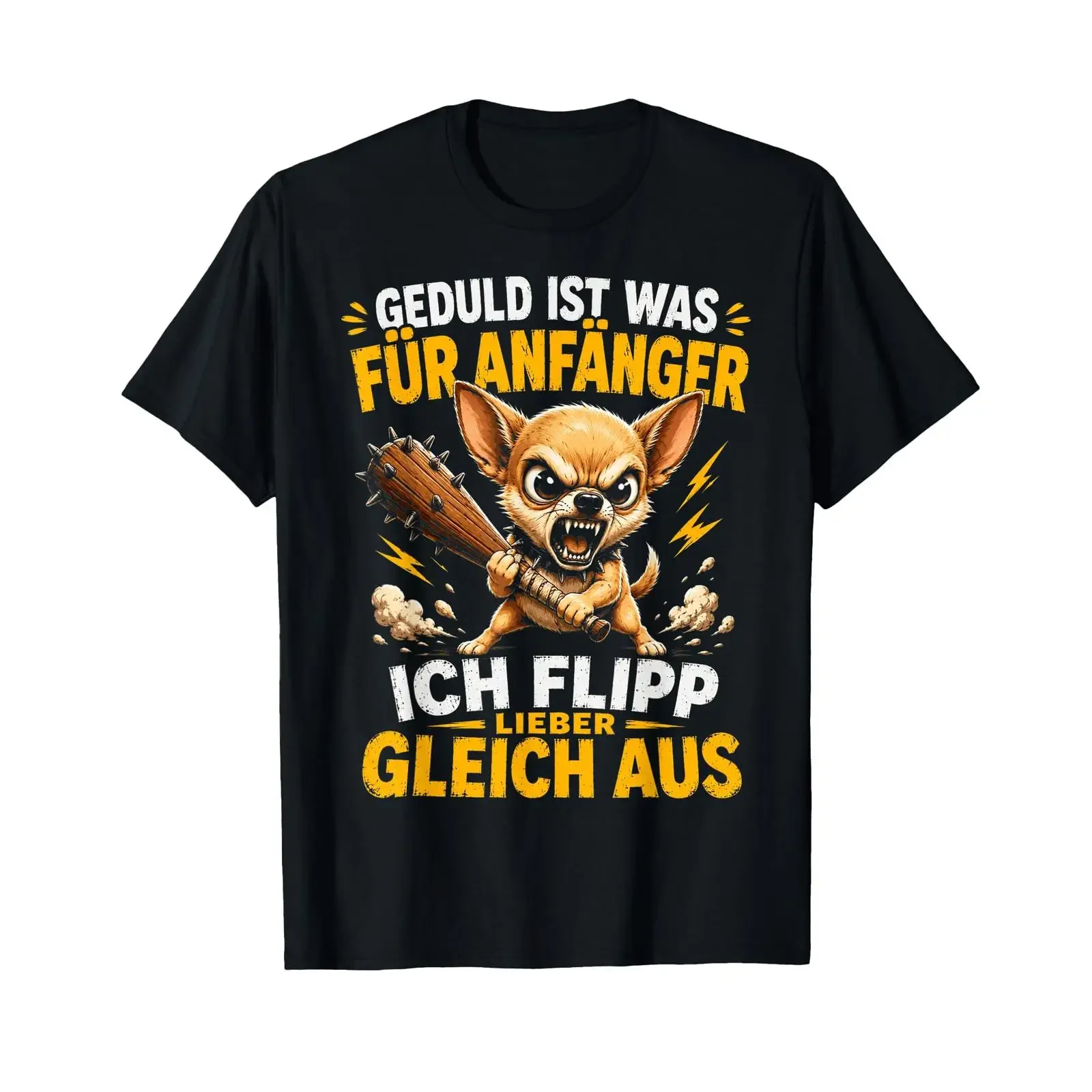 T shirt with German text Patience is for beginners Sarcasm Duck Language vintage Washed graphic Versatile Breathable Soft