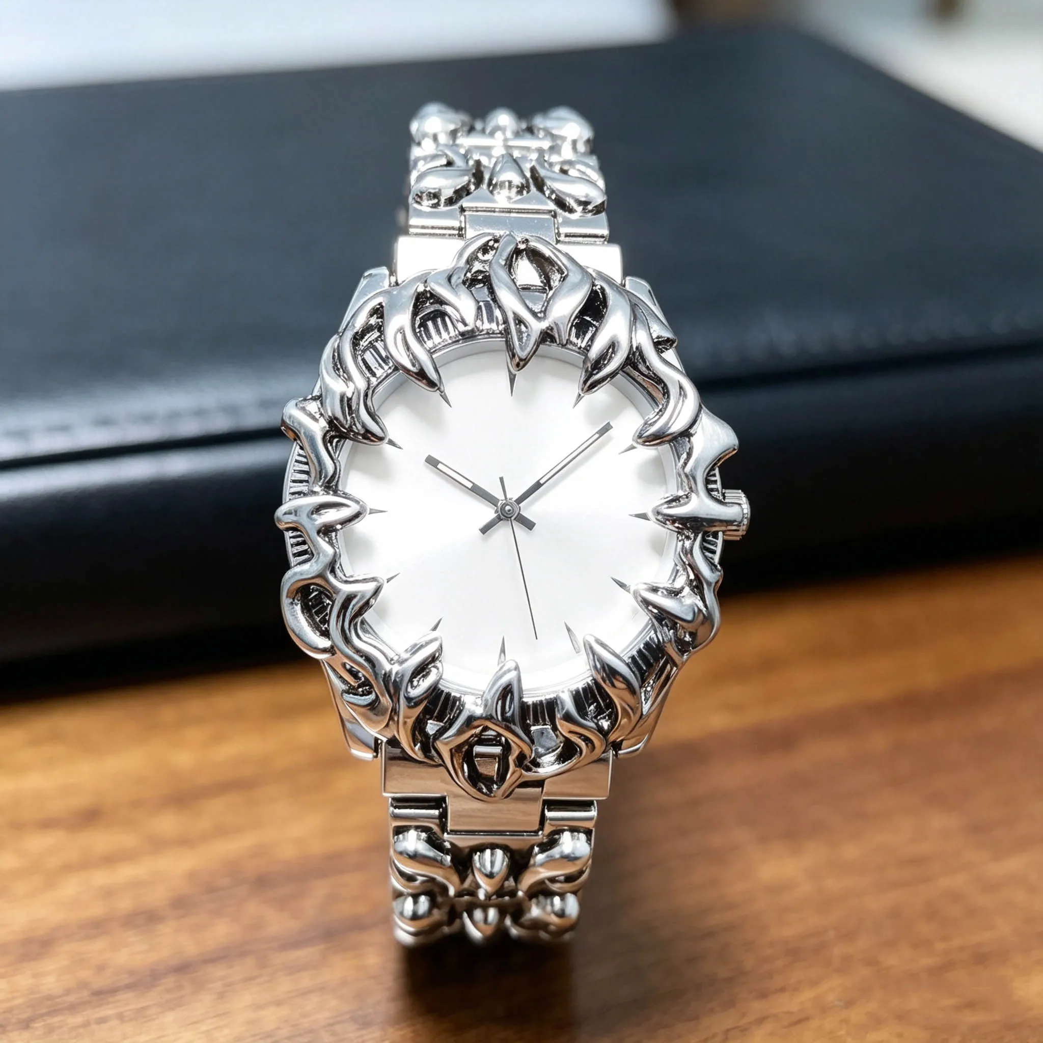 Piece / Set of Retro Casual Elegant Men's Watch, Exquisite and Fashionable Irregular-shaped Dial, Suitable for Daily Wearing and