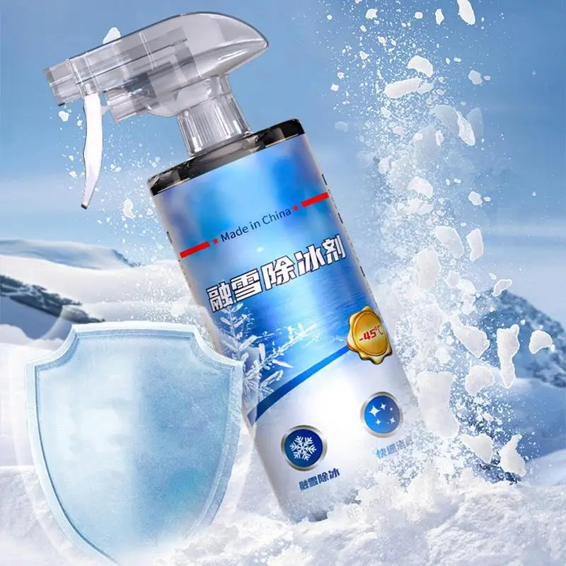 Car Windshield Deicing Spray Snow Melting Spray Windshield De-Icer Fast Ice Melting Spray 496ml Defrosting Anti Frost Car Spray