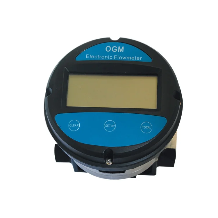 OGM Oval Gear Flowmeter High Precision Electronic Digital Display Flow Meter Gasoline Engine Oil Methanol Meter Cast Aluminum