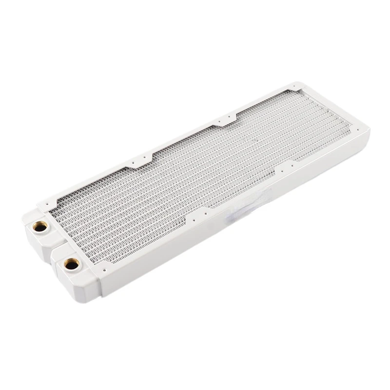 

Computer water-cooled copper heat dissipation row 14 flat tube TSRP-TW360 copper fin piano paint white