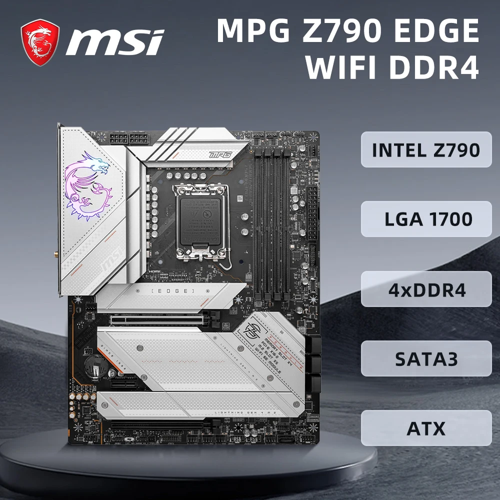 

Материнская плата MSI MPG Z790 EDGE WIFI DDR4 CPU поддерживает процессоры Intel Core14th/ 13th/ 12th Gen, 256 ГБ