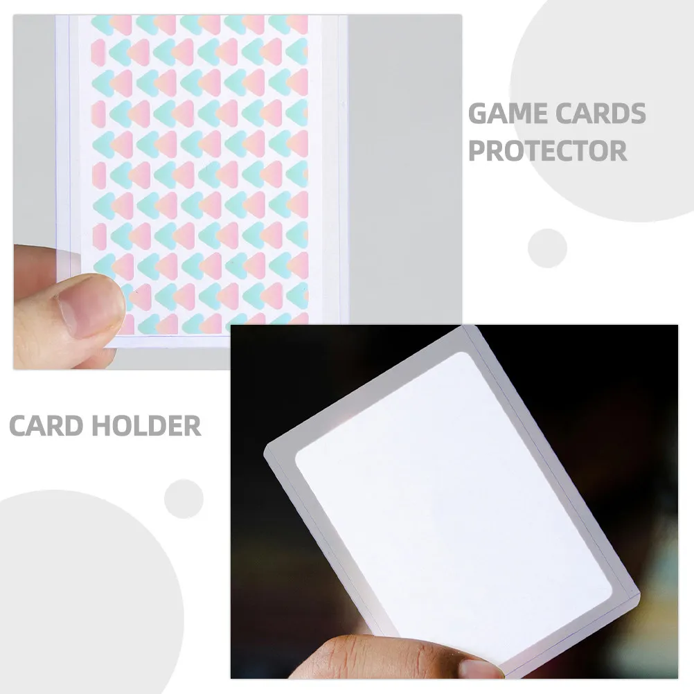 30Pcs Card Protector Sleeves Heavy Duty PVC Game Card Holders Clear Protective Covers for Trading Playing Cards Set