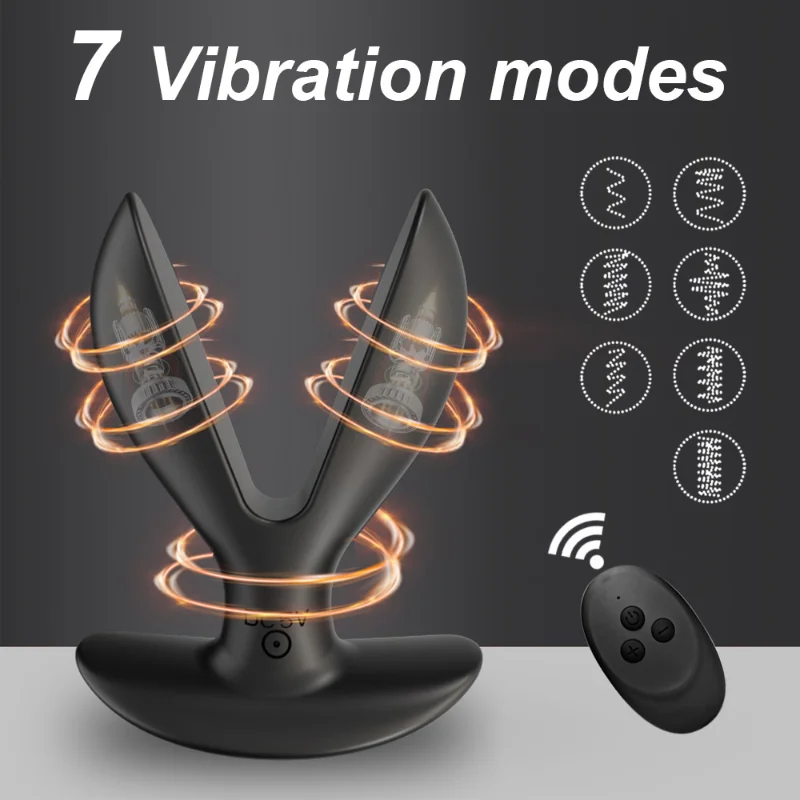 Anus Dilator Vibrator Wireless Stretching Butt Plug Prostate Massager Anal Toy for Men Male Masturbator