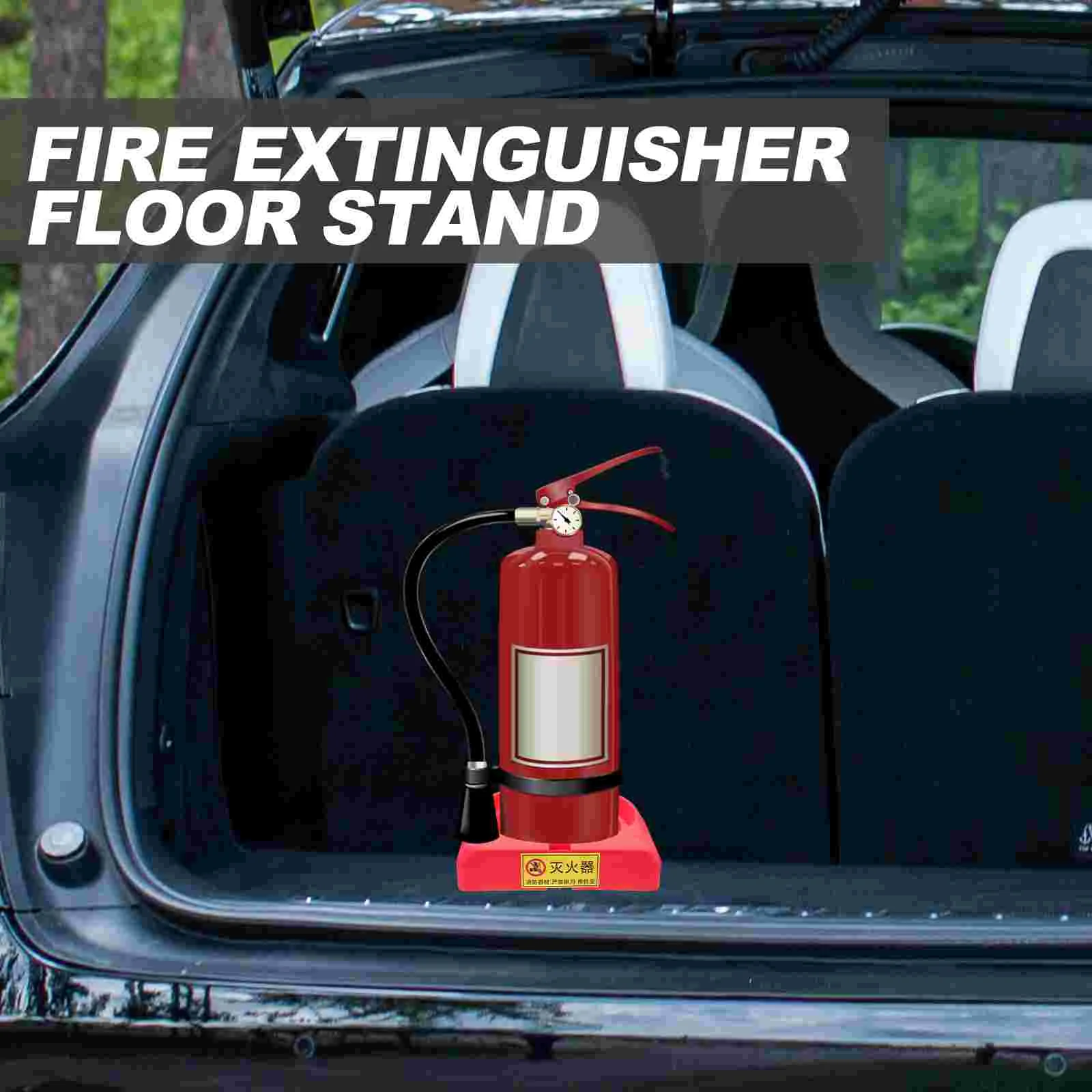 Fire Extinguisher Base Holder Floor for Plastic Bracket File Cabinets Stand Powder