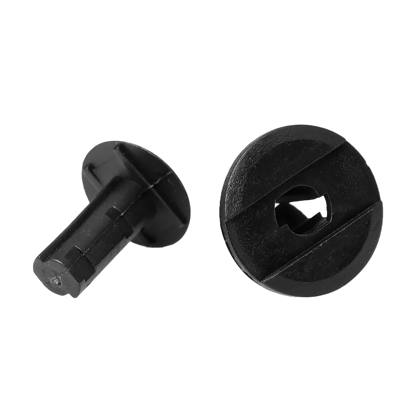 50PCS Clips Car Bumper Door Panel Fender 8mm Car Retainer Clips Plastic Fasteners Kit Black Car Body Bumper Rivet Set