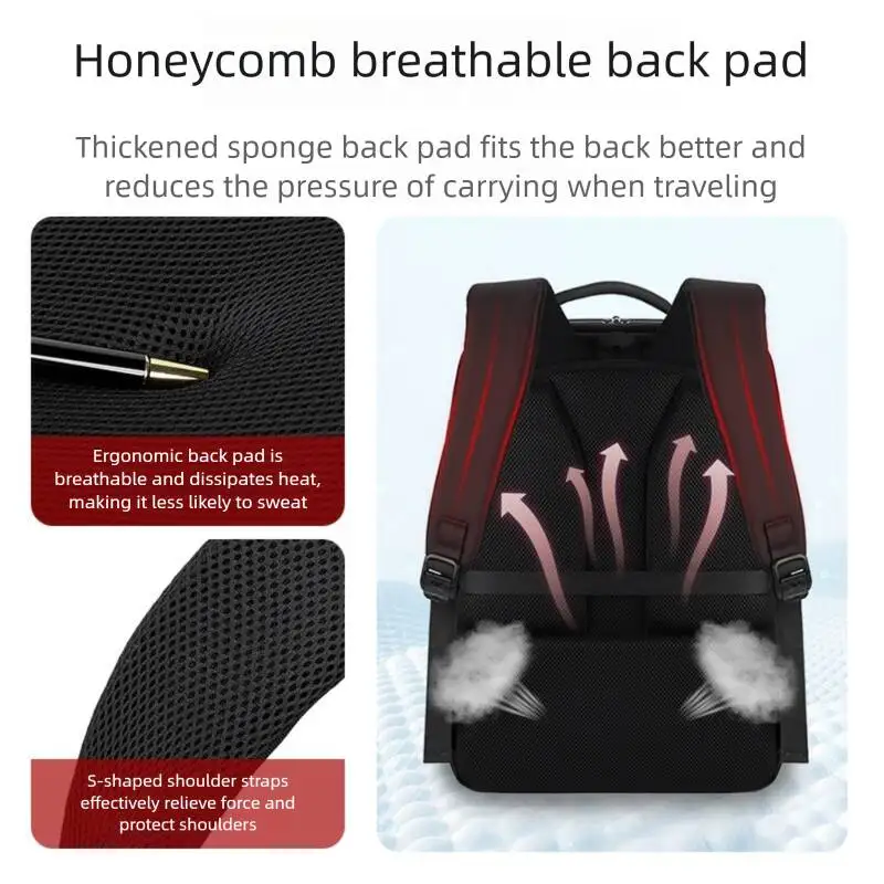 Men Travel Backpack 17 inch vacuum compression Laptop Backpack Extended Large Capacity school Backpack Hiking Business backpack